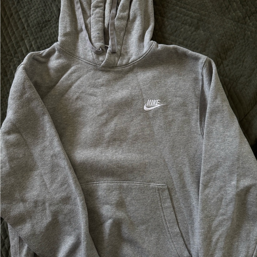 Nike Gray Crew Neck Sweaters Cotton Blend